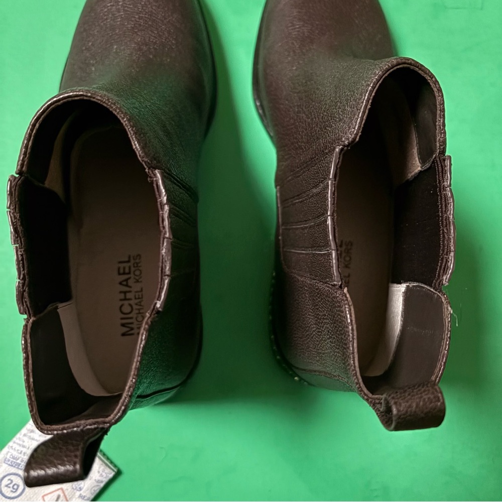 Michael Kors Leather Brown Sabrina Ankle Boots - Picture 9 of 13